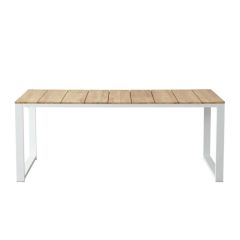 VIALA Outdoor Table, 90x180cm, Walnut-White