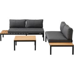 SUNSEEKER Ecotech Outdoor Sofa, Table Set, Black