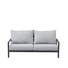 ORLA 140cm 2 Seater Outdoor Sofa Grey-Black