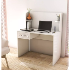 ROZA 1 Drawer Computer Desk, White