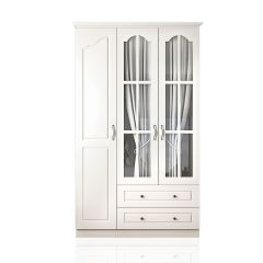 JULES 3 Door 2 Drawer Wardrobe, White