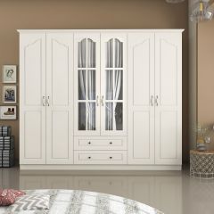 JULES 6 Door 2 Drawer Wardrobe, White