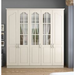 JULES 5 Door Wardrobe, White