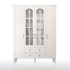 DIANA Plus 4 Door 2 Drawers Wardrobe, White