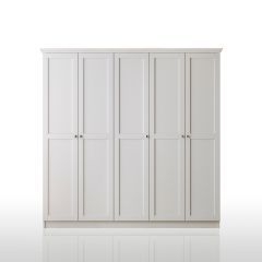 COLETTE 5 Door Wardrobe, White