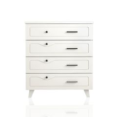 SIENA Chest of 4 Drawers, White