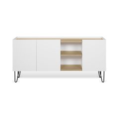 OREGON Sideboard Console Cabinet, White-Oak