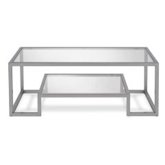 ALVA Glass Coffee Table, Silver