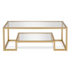 ALVA Glass Coffee Table, Gold