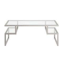 MAJA Glass Coffee Table, Silver