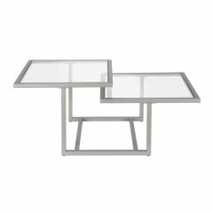 SAGA Glass Coffee Table, Silver