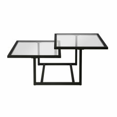 SAGA Glass Coffee Table, Black